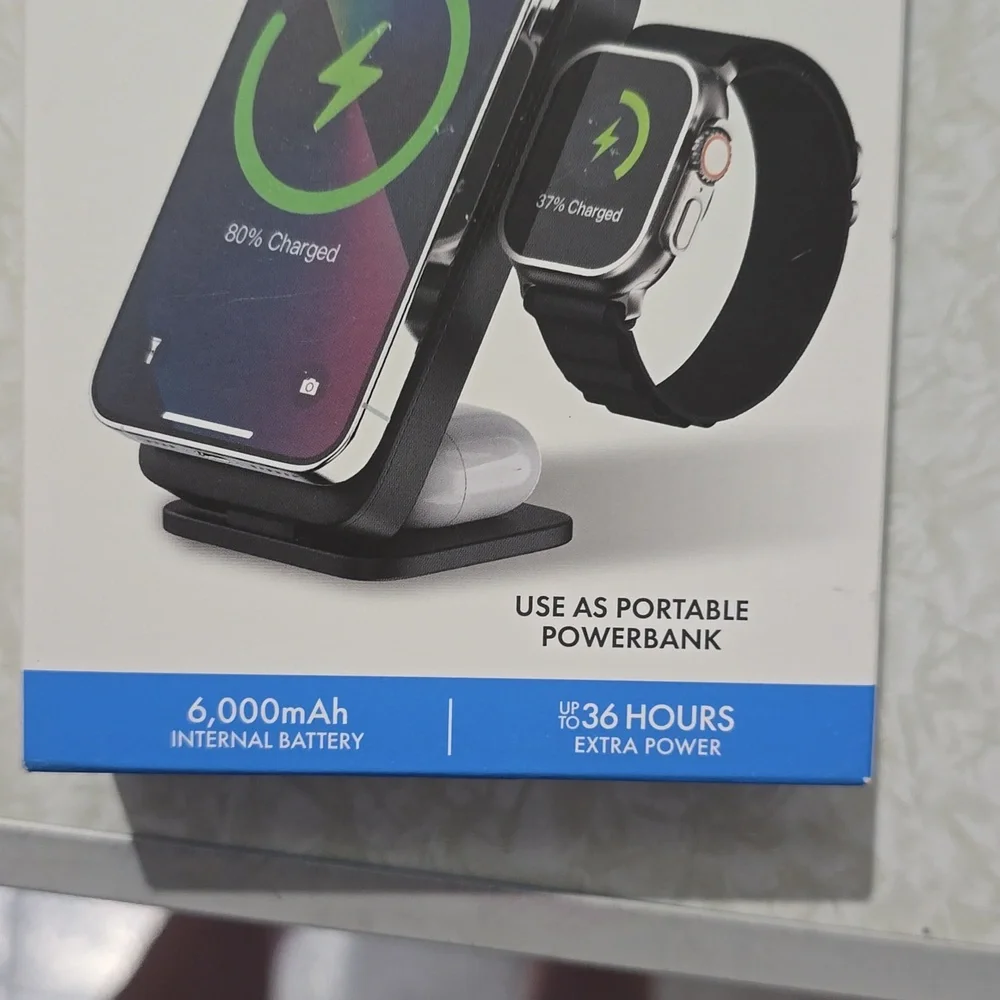 EcoHub Wireless Powerbank & Stand - iPhone Airpod &‎ Apple Watch Charger NWT